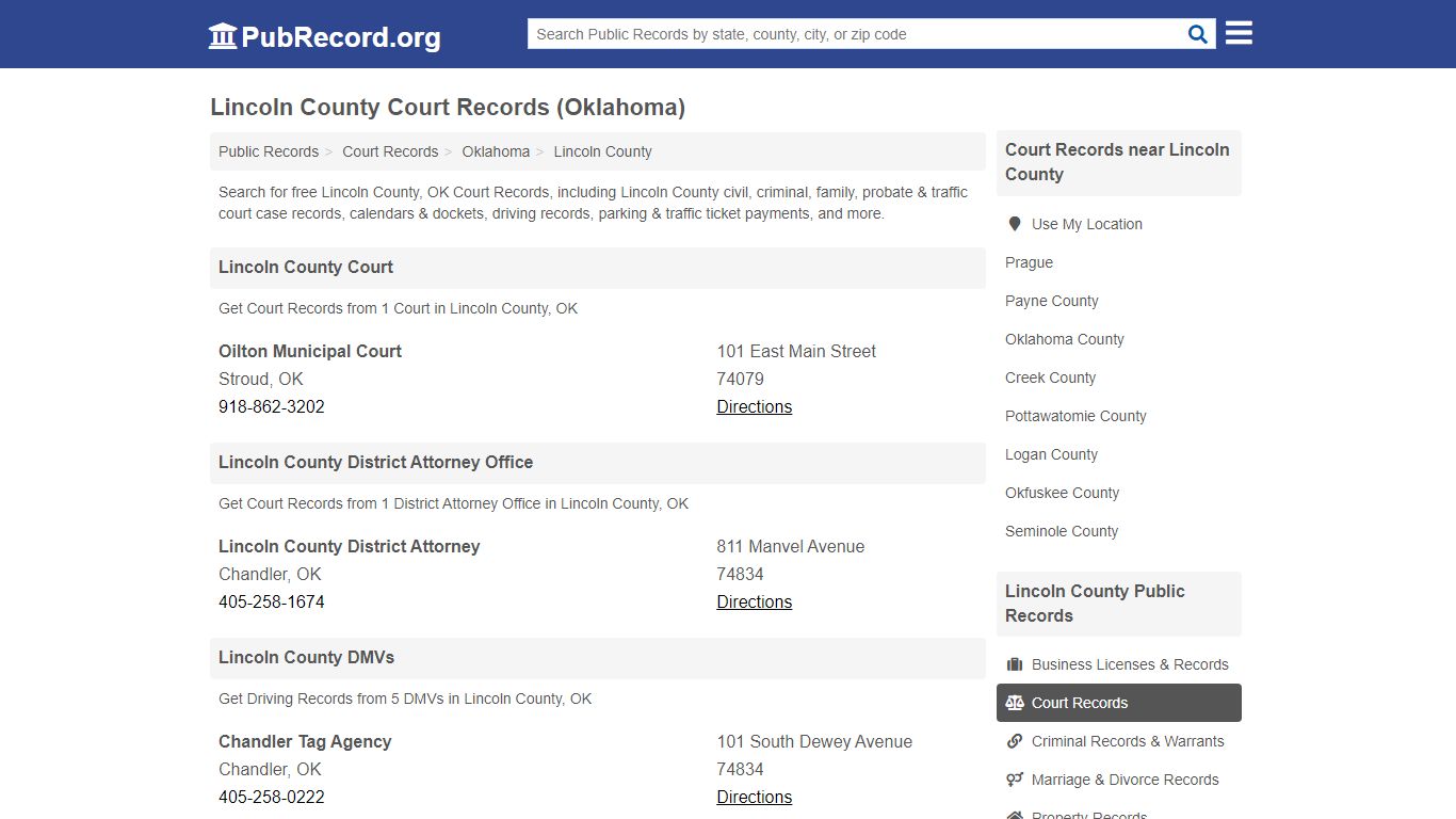 Free Lincoln County Court Records (Oklahoma Court Records)