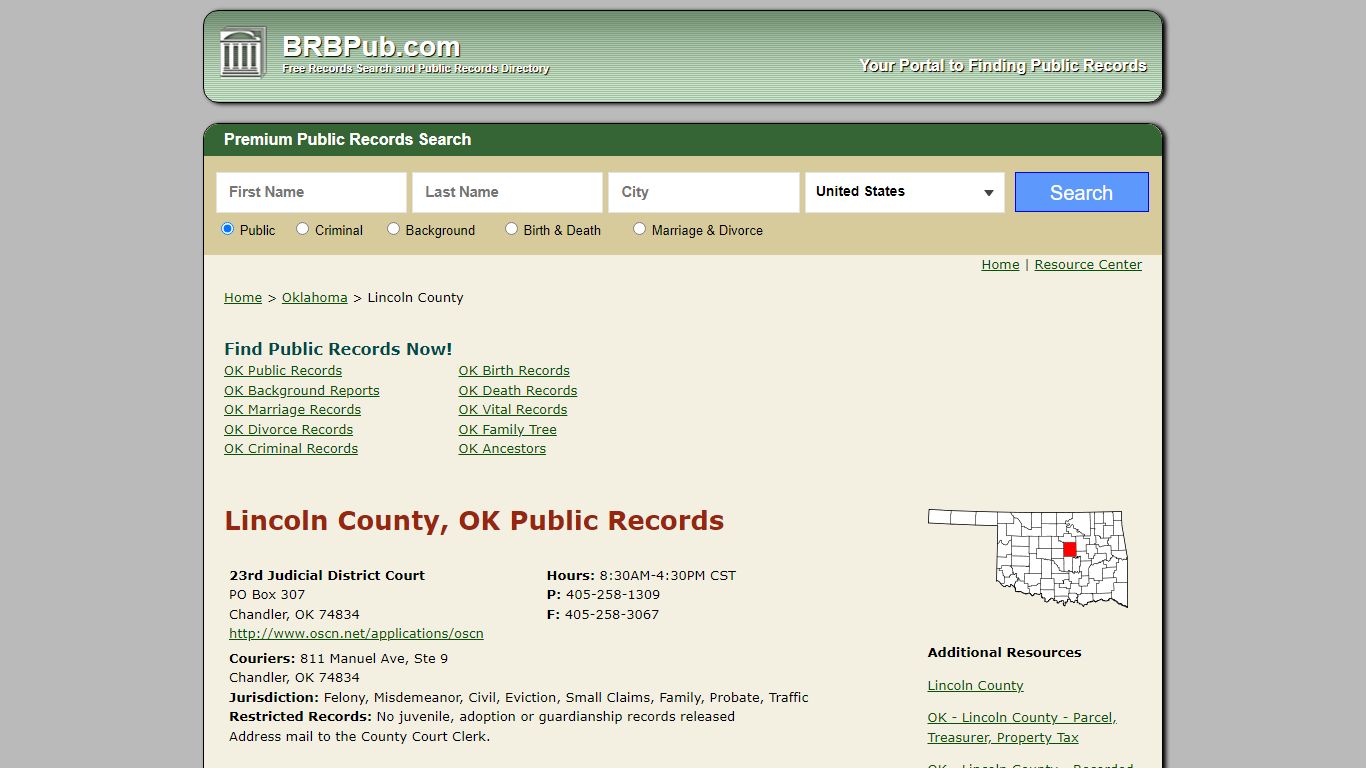 Lincoln County Public Records | Search Oklahoma Government ...